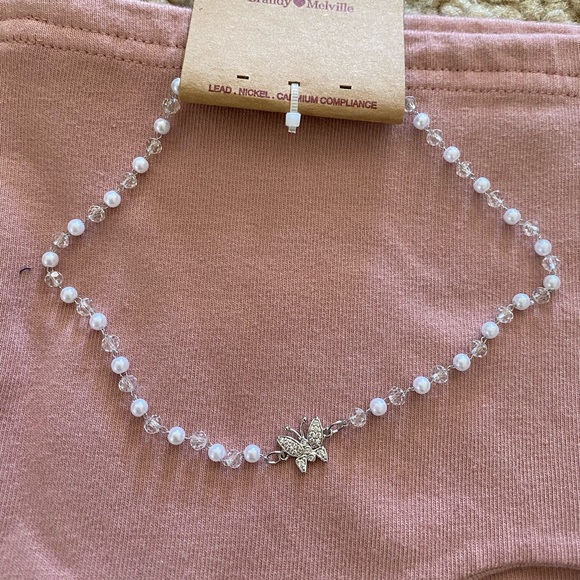 Brandy Melville Jewelry Brandy Melville Faux Pearl Butterfly